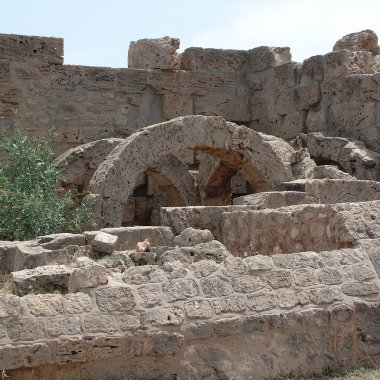 Apollonia, Libya - 12 Mayıs 2002 : Apollonia Antik amfieather