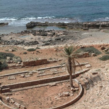 Apollonia, Libya - 12 Mayıs 2002 : Apollonia Antik amfieather