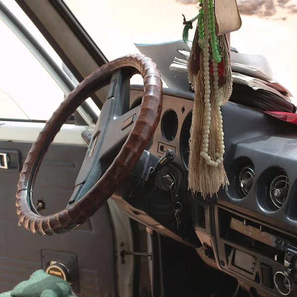 Пустыня Убари Ливия Мая 2002 Года Интерьер Автомобиля — стоковое фото
