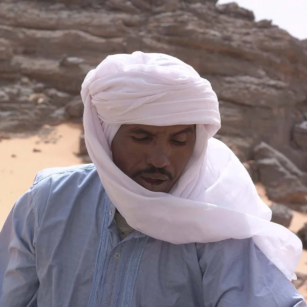 Ubari Desert Libya May 2002 Tuareg — Stock Photo, Image