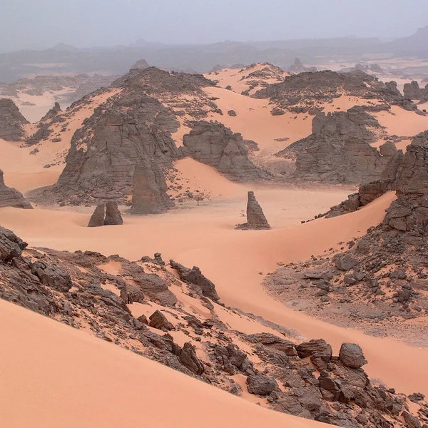 Вид Сверху Пустыню Убари — стоковое фото
