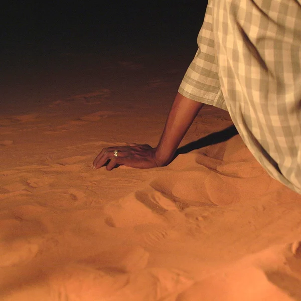 Deserto Ubari Libia Maggio 2002 Braccio Mano Tuareg — Foto Stock
