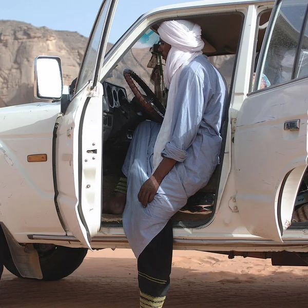 Ubari Desert Libya May 2002 Tuareg Car — Stock Photo, Image
