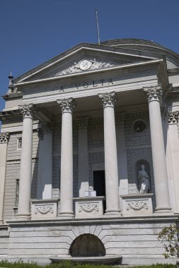 Como, İtalya - 22 Nisan 2018: Alessandro Volta Tapınağı (Tempio Voltiano)