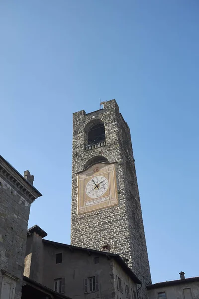 Bergamo Olaszország Január 2019 Kilátás Torre Civica Campanone — Stock Fotó