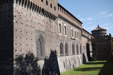 Milano, İtalya - 20 Eylül 2017 : Castello Sforzesco