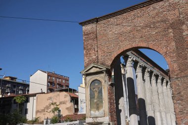 Milano, İtalya - 23 Ekim 2017: San Lorenzo Sütunları