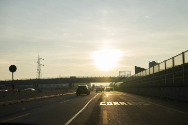 Milano, İtalya - 11 Kasım 2017 : Milano-Varese otoyolu