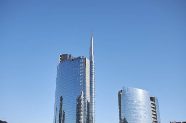 Milano, İtalya - 17 Aralık 2017 : 'Porta Nuova' gökdelenleri
