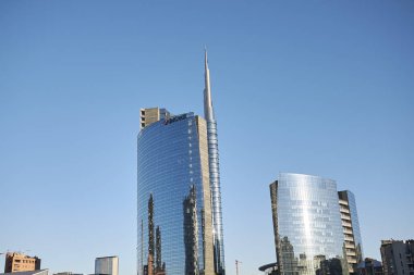 Milano, İtalya - 17 Aralık 2017 : 'Porta Nuova' gökdelenleri
