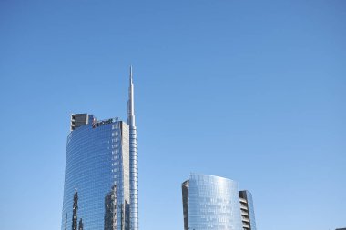 Milano, İtalya - 17 Aralık 2017 : 'Porta Nuova' gökdelenleri