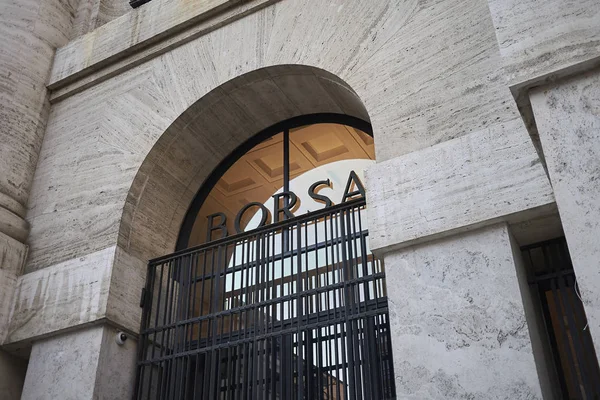 Milan, Italy - December 05, 2017 : View of 'Palazzo della Borsa'