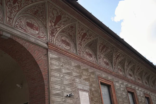 Milán Itálie Únor 2017 Pohled Castello Sforzesco — Stock fotografie