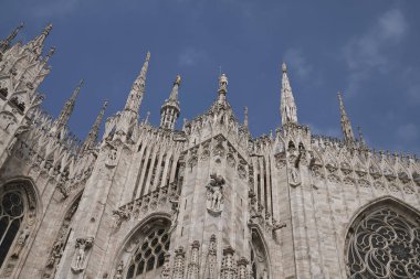 Milano, İtalya - 19 Eylül 2018 : Milano Katedrali'nin detayları