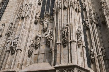 Milano, İtalya - 19 Eylül 2018 : Milano Katedrali'nin detayları