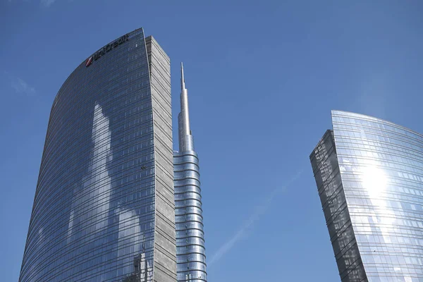 Milano Talya Mart 2018 Porta Nuova Gökdelenlerinin Görünümü — Stok fotoğraf