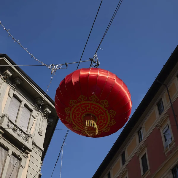 Milán Itálie Březen 2018 Čínská Lampa — Stock fotografie