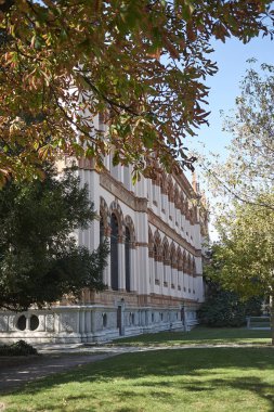 Milano, İtalya - 26 Eylül 2018 : Doğa Bilimleri Müzesi Görünümü