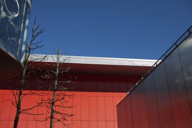 Milano, İtalya - 11 Şubat 2019 : Fiera Milano binasının görünümü