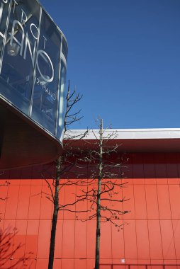 Milano, İtalya - 11 Şubat 2019 : Fiera Milano binasının görünümü