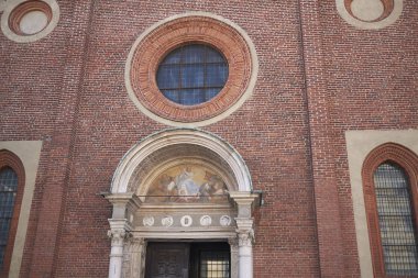 Milano, İtalya - 27 Şubat 2019 : Santa Maria delle Grazie kilisesi