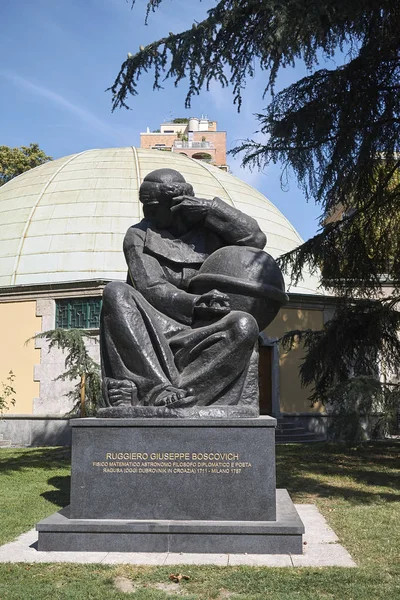 Milano Italy September 2018 View Ruggiero Giuseppe Boscovich Monument — Stock Photo, Image