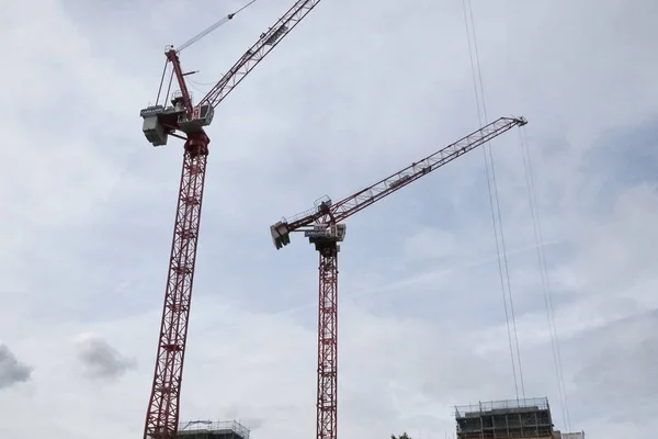 Londres Reino Unido Agosto 2017 Grúas Cerca Catedral San Pablo — Foto de Stock