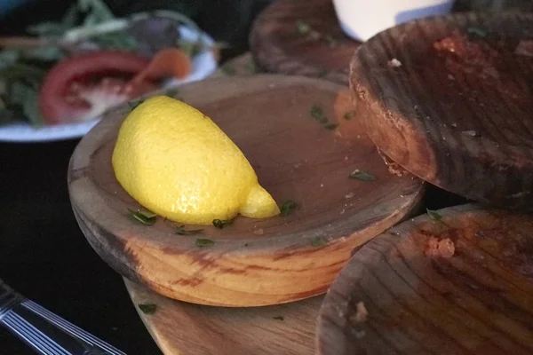 Fini Tapas Plats Bois Citron — Photo