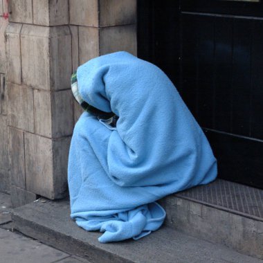 Londra, İngiltere - 10 Ocak 2002: Homeless