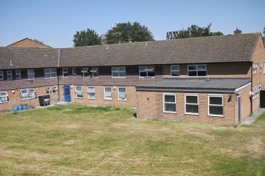 Londra, İngiltere - 26 Haziran 2018 : Hackney Central'daki binalar