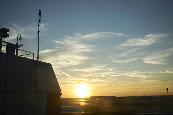 London Egyesült Királyság Augusztus 2017 Sunset Heatrow Airport — Stock Fotó