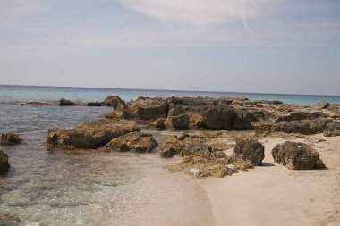 Minorca, Balear Adaları, İspanya - 04 Eylül 2013 : Son Bou'nun Görünümü, Minorca