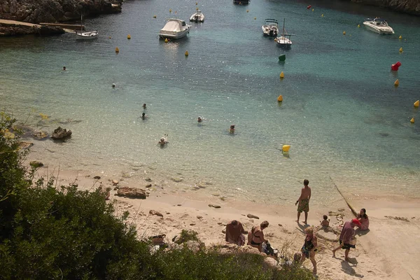 Menorca Islas Baleares España Septiembre 2013 Vista Bahía Cala Canuttels — Foto de Stock