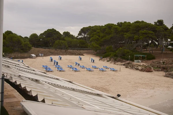 Minorca Balear Adaları Spanya Eylül 2013 Cala Blanca Nın Görünümü — Stok fotoğraf