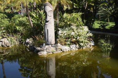 Montecarlo, Monako - 23 Mayıs 2017: Jardins de la Petite afrique manzarası