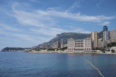 Montecarlo, Monako - 23 Mayıs 2017: Roquebrun'dan Montecarlo Manzarası