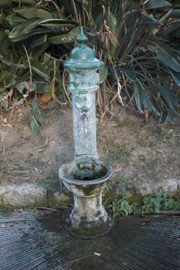 Naples, Italy - July 23, 2018 : Outdoor drinking fountain