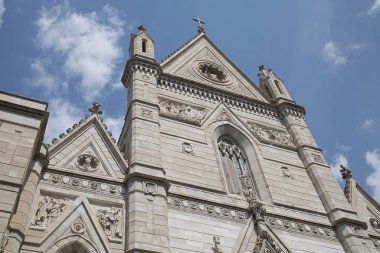 Napoli, İtalya - 24 Temmuz 2018 : Napoli katedrali görünümü