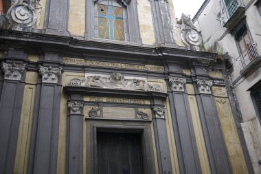 Napoli, İtalya - 24 Temmuz 2018 : 'Sant Aspreno ai Crociferi' kilisesi