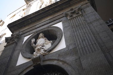 Napoli, İtalya - 24 Temmuz 2018 : Gesu delle Monache kilisesi