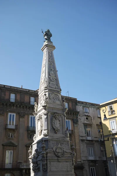 Nápoles Italia Julio 2018 San Domenico Obelisco Guglia San Domenico — Foto de Stock