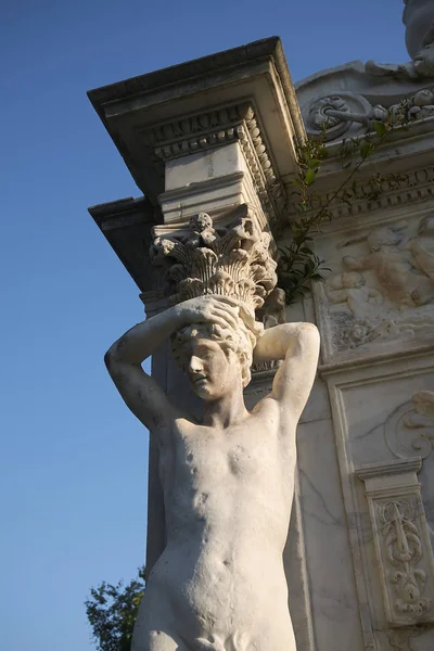 那不勒斯 意大利 2018年7月23日 圣卢西亚喷泉在科莫纳莱别墅 — 图库照片