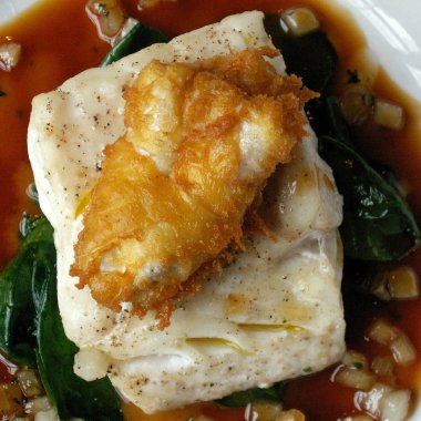 Oslo, Norveç - 15 Mart 2006 : Kızarmış ve buğulanmış morina