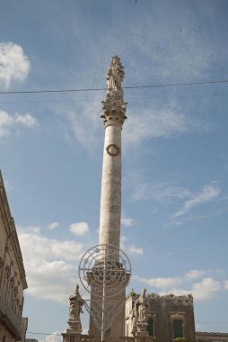 Maglie, İtalya - Eylül 2012 : Madonna delle Grazie sütunu