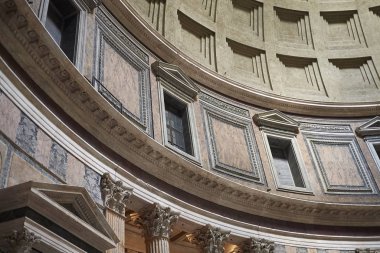 Roma, İtalya - 27 Haziran 2017 : Pantheon iç mekan