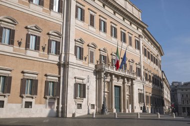 Roma, Italy - February 09, 2019 : View of Palazzo Montecitorio clipart