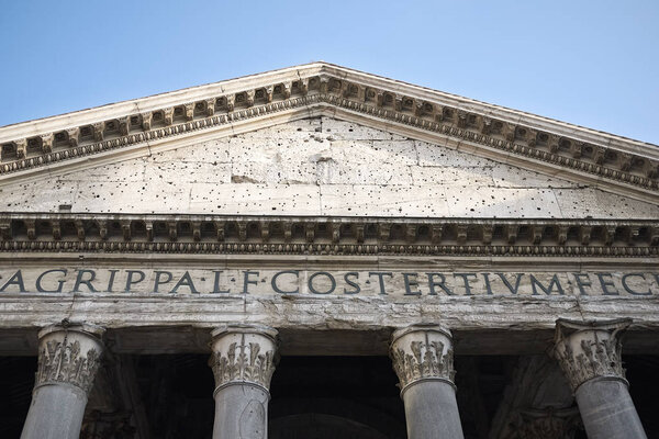 Rome, Italy - June 27, 2017 : Pantheon exterior