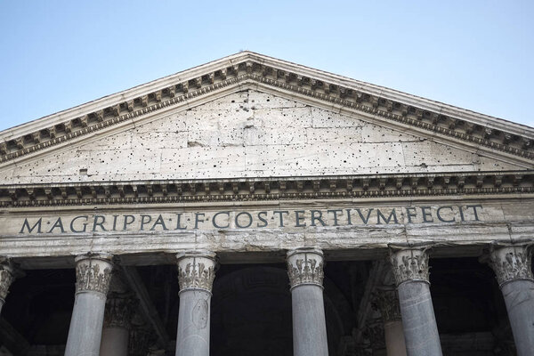 Rome, Italy - June 27, 2017 : Pantheon exterior