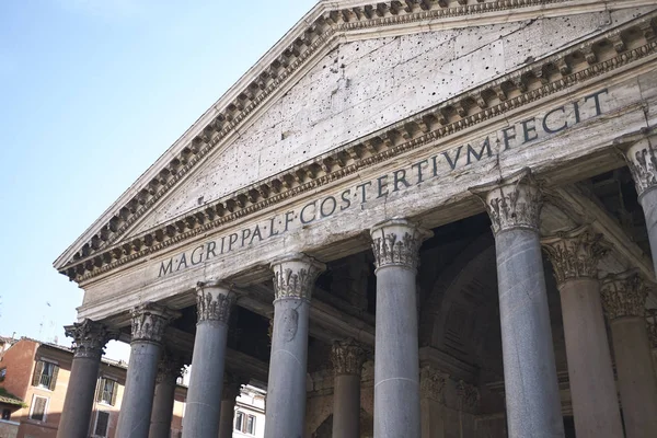 Roma Italien Februari 2019 Beskåda Pantheon Portico — Stockfoto