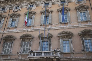 Roma, İtalya - 09 Şubat 2019 : Palazzo Madama'nın Görünümü